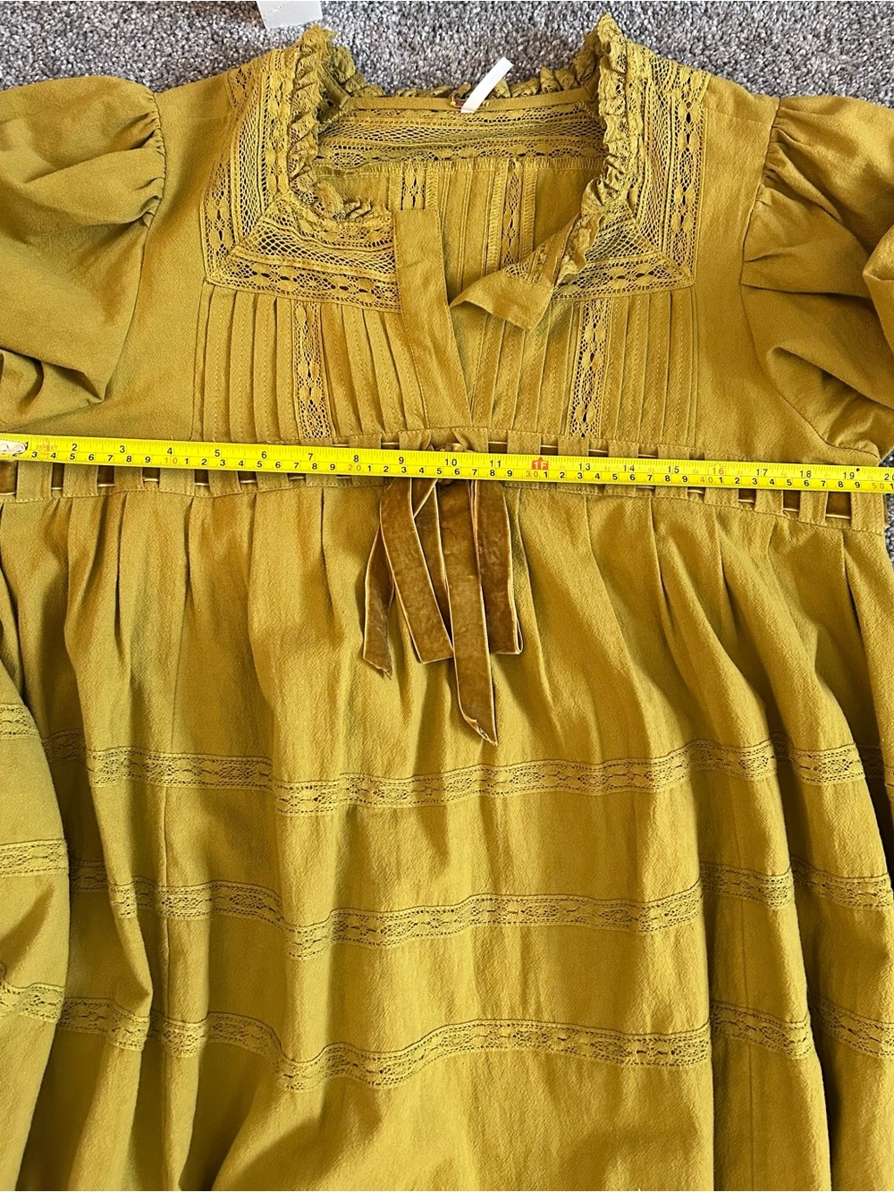 Free People Olive Green Long Sleeve Mini Dress - Picture 9 of 10